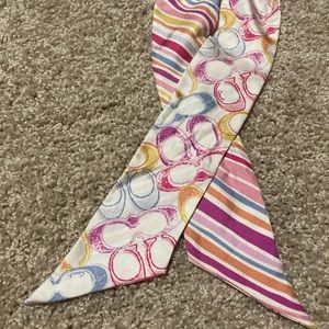 Coach silk head or bag tie